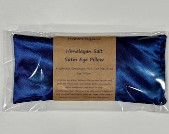 Pink Himalayan salt cold pack, weighted eye pillow, aromatherapy