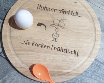 Früstücksbrettchen, Brettchen, Ei, Huhn, Frühstück, Frühstücksei, Hühnerei