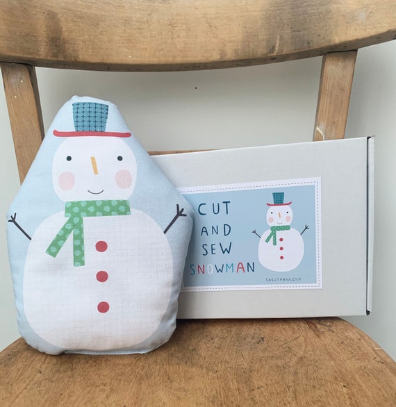 Cut and sew snowman plush kit
