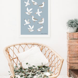 Seagull print wall print wall art image 4