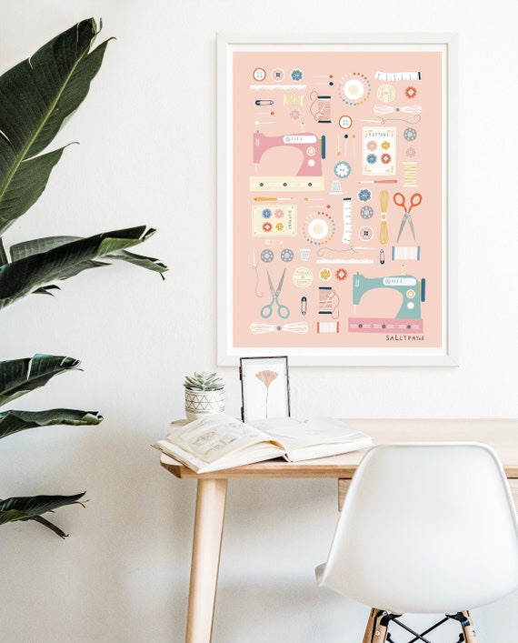 Sewing wall print