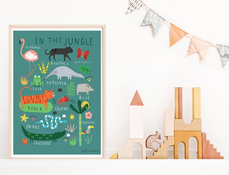 In the Jungle Wall Art Wall Art Children's Prints Etsy