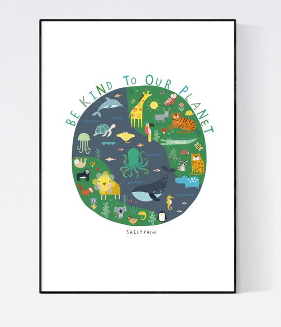 Be kind to our planet wall art
