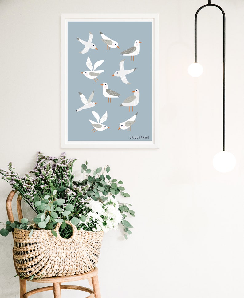 Seagull print wall print wall art image 6