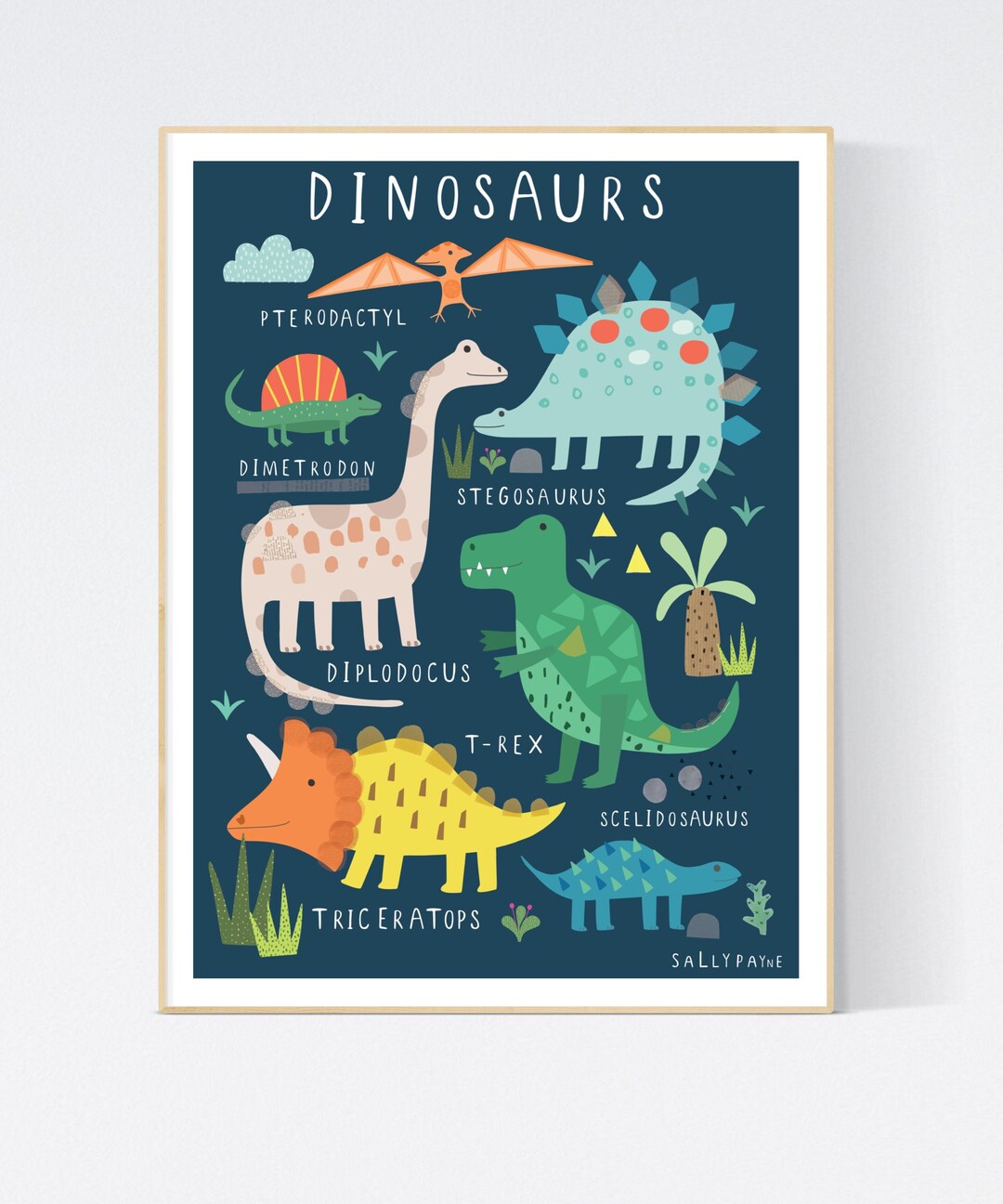 Dinosaurs Wall Art Wall Art Children's Prints Etsy UK