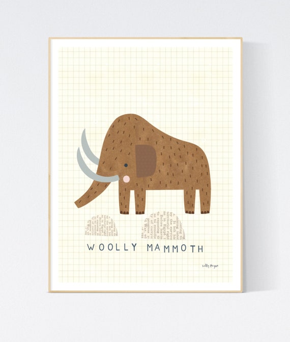 Woolly mammoth wall art