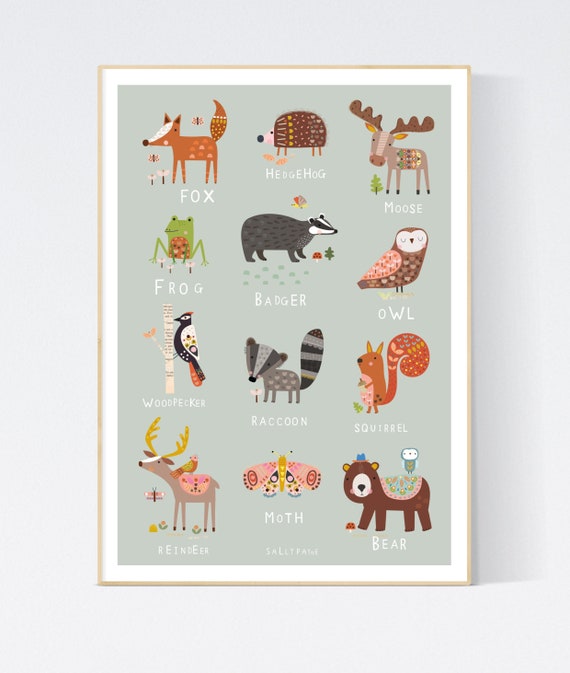 Woodland animals-  wall art