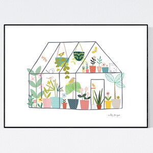 Greenhouse Wall art -  wall art -  Wall prints - Plant wall art