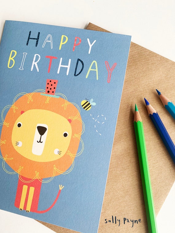 Lion birthday card