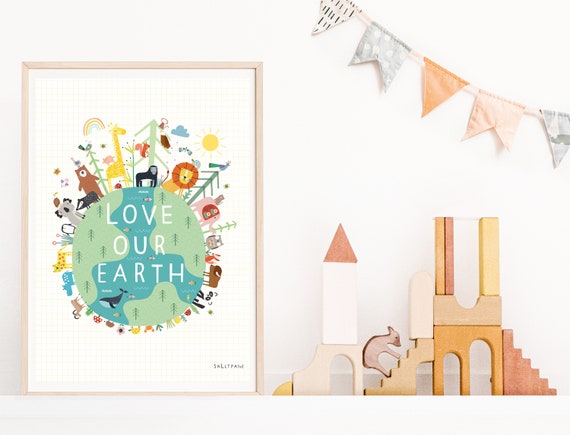 Love our earth wall art
