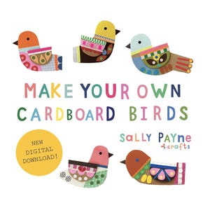 Cardboard bird CRAFT - digital download -