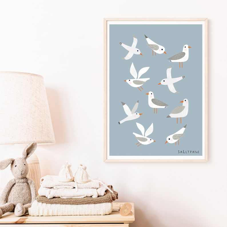 Seagull print wall print wall art image 7