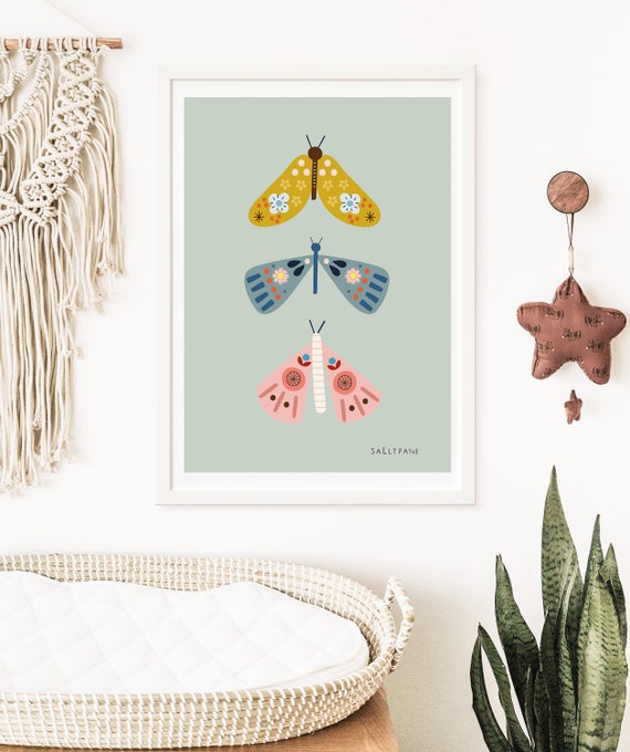 Butterfly trio- children's prints