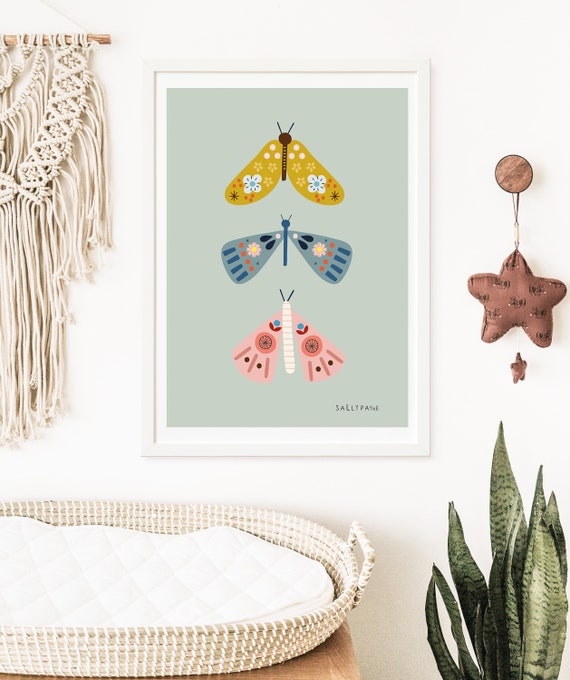 Butterfly trio-  children's prints