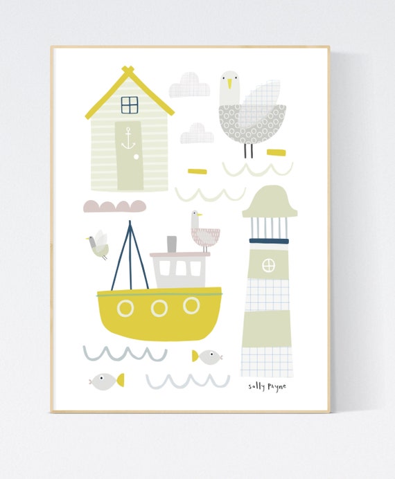 Nautical print wall art