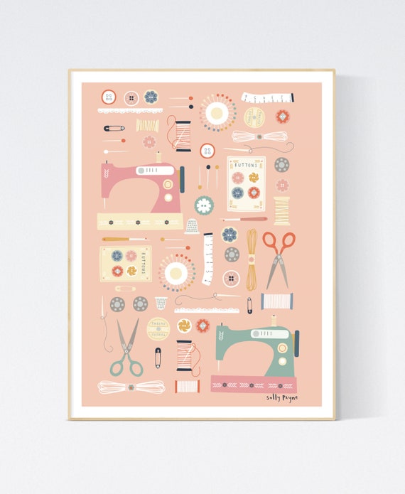 Sewing wall print