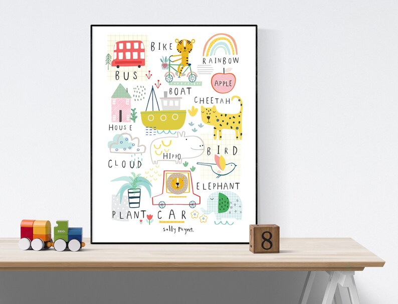 Animal Print Wall Art Wall Art Children's Prints Etsy