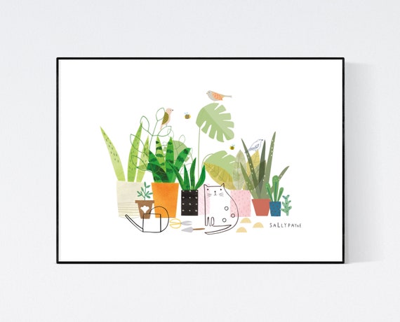Houseplant wall art