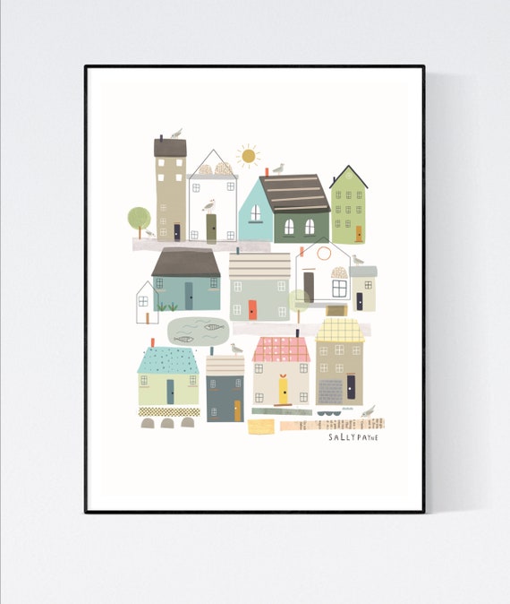 Coastal house print