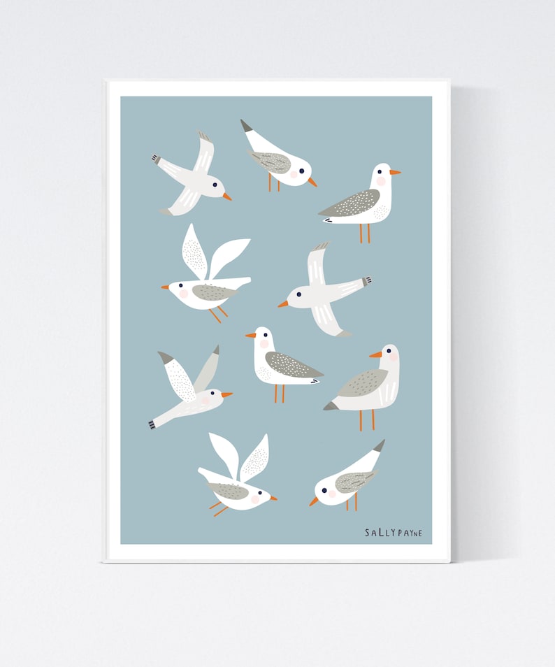 Seagull print wall print wall art image 3