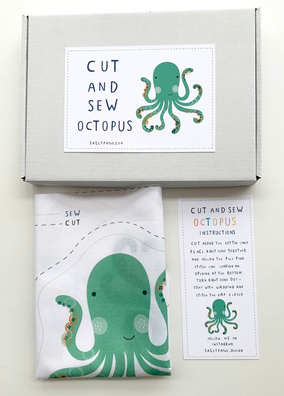 Cut and sew octopus plush kit