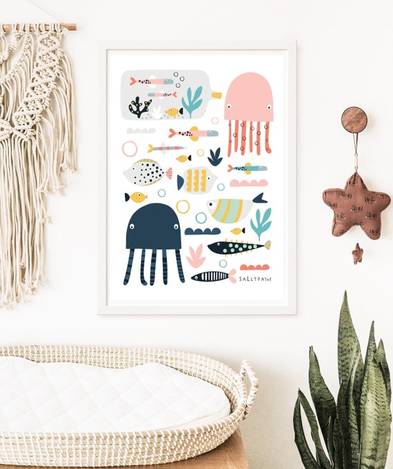 Nautical print wall art