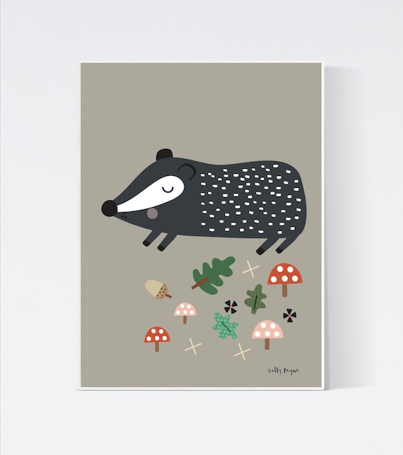 Badger wall art