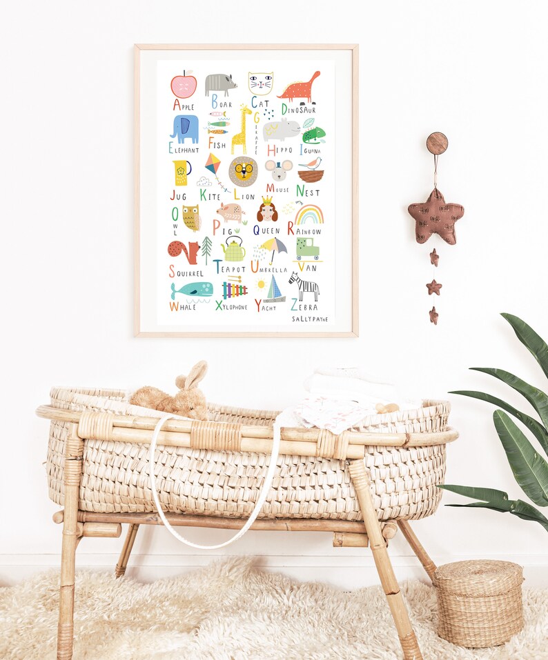 Alphabet Wall Art Wall Art Children's Prints Etsy