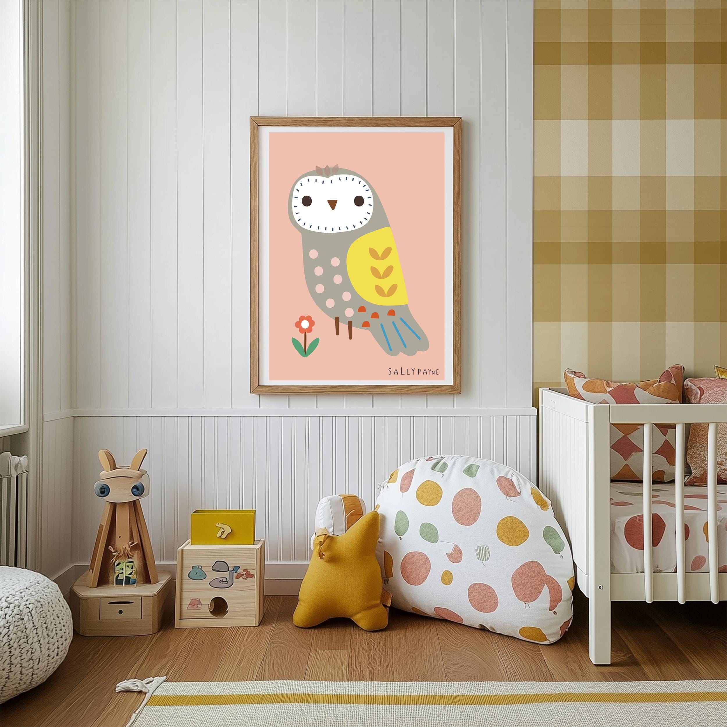 Whimsical Owl Print – Children's Room Wall Art - Etsy