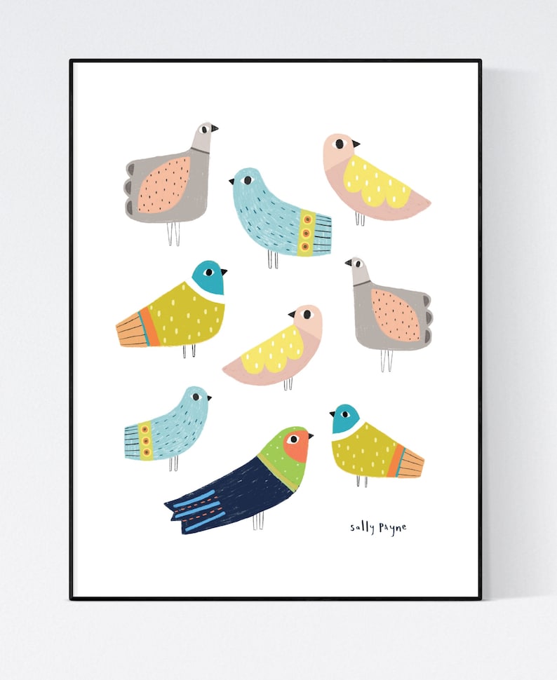 Bird Wall Art Wall Art Wall Prints Children's Wall Etsy
