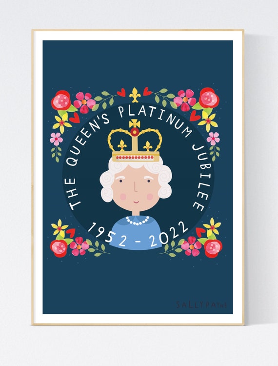 Queens platinum jubilee wall print