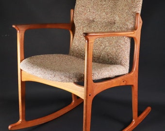 Mid Century 60s Vamdrup teak rocking chair / chair / danish / vintage #Q