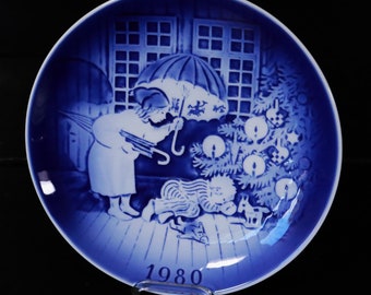 Desiree Denmark 1980 The Sandman, Old Blue Andersen's Fairy Tales Collector's Plate #W