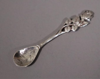 Widmann 800 cuillère à sucre en argent 6,6 cm / cuillère / rose #W