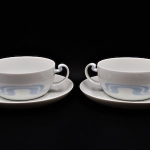 2 x Rosenthal Asimmetria blauw - soepkop en schotel / Björn Wiinblad #Z4