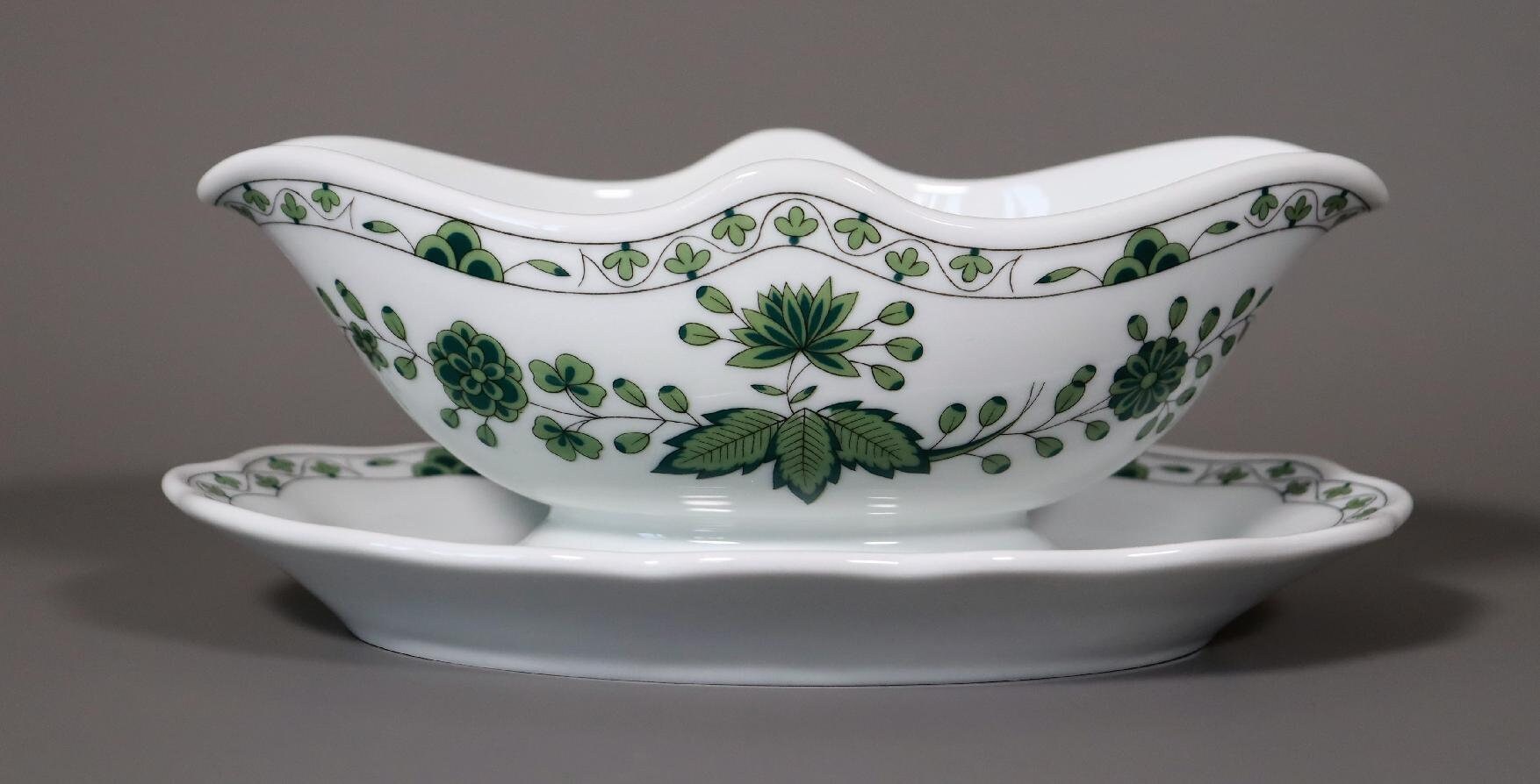 Hutschenreuther Sauce Boat 20.5 Cm - Schlossgarten Decor / Green #V6