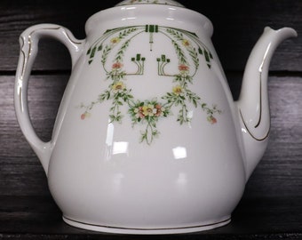 Antique KPM Krister porcelain Art Nouveau coffee pot rare stamp + signature #N