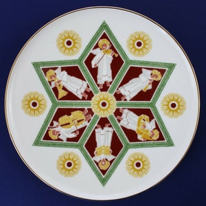 H&C / Plate / Christmas / Bavaria / Gold Rim / Porcelain / #S