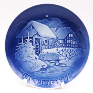 Bing & Grondahl Christmas plate 1975 Jule After / Copenhagen Christmas 1#H