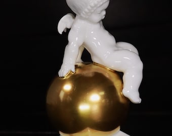 Karl Tutter sculpture for Hutschenreuther Department of Art Angel on ball #W