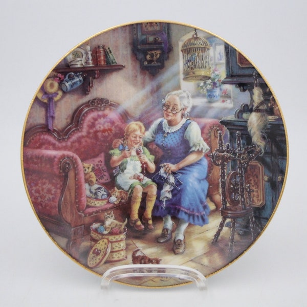 Weimer porcelain / No. 958 G / The Strickliesel / wall plate / #S