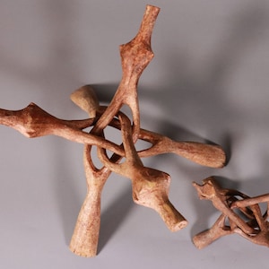 Original African carving tripod holder for bowls / Art Jingfrei 2#I
