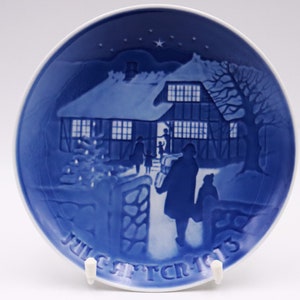 Bing & Grondahl Christmas plate 1973 Jule After / Copenhagen Christmas #H