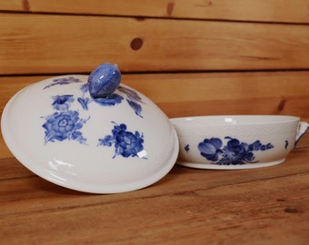 Royal Copenhagen 8178 Terrine D 21,5cm Blau Blume Zitrus / Neuwertig 4#M