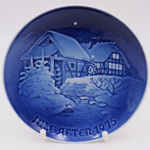 Bing & Grondahl Christmas plate 1975 Jule After / Copenhagen Christmas 2#H