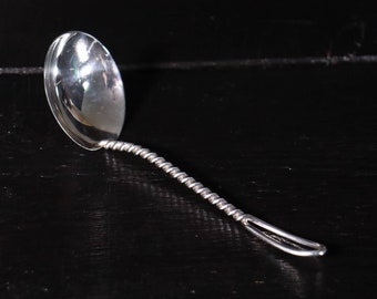 Antik Wilkens 800 Silber Schöpflöffel mit gedrehtem Griff 17cm Kelle #V5