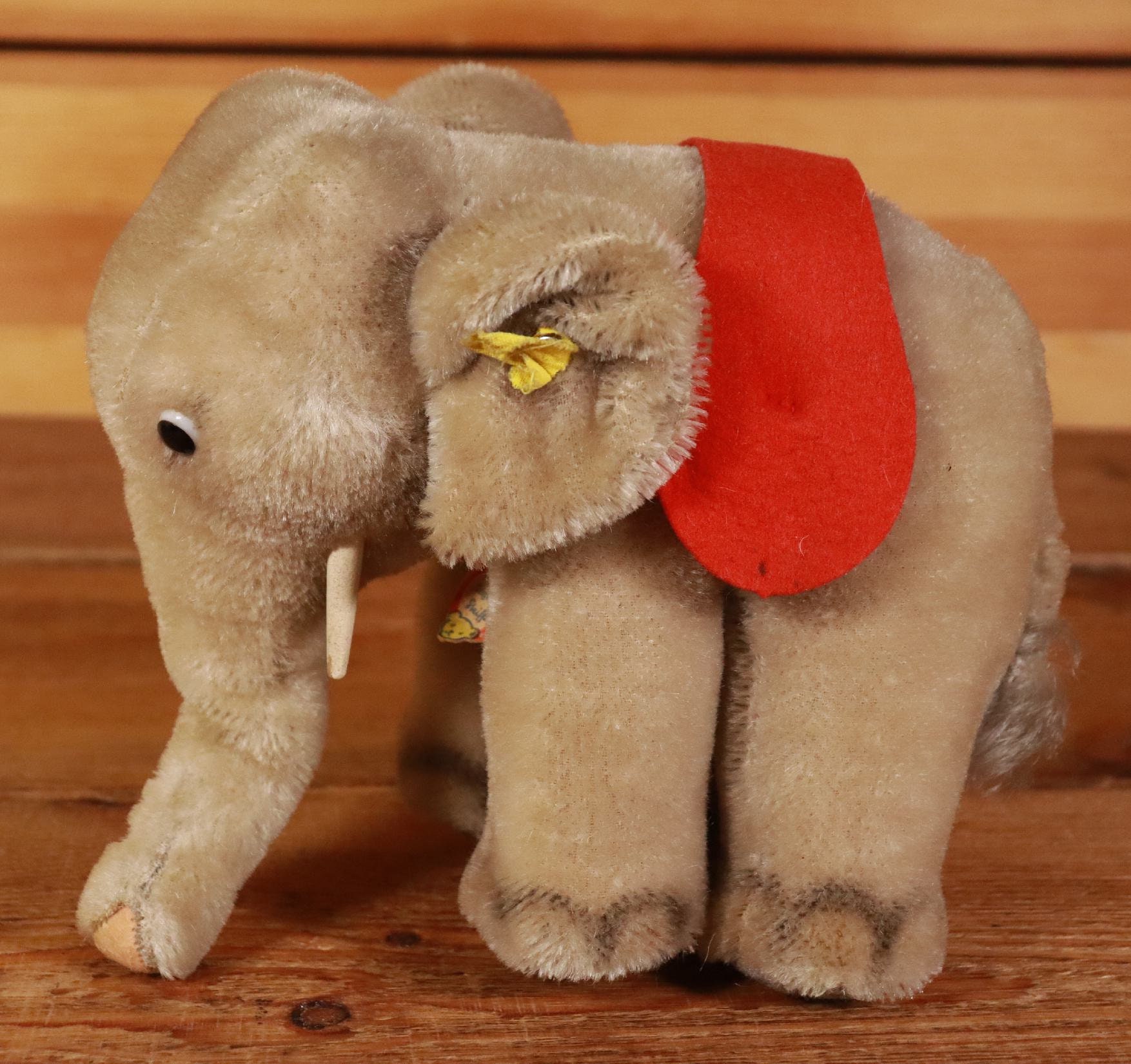 Steiff Elephant With Eye White 18 Cm Stuffed Animal / Old