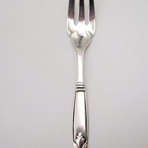Antik Silber Gabel Dänemark 1929 Christian F. Heise 830er / 3 Türme #1W