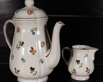 Villeroy & Boch Petite Fleur coffee pot with milk jug Country Collection #M