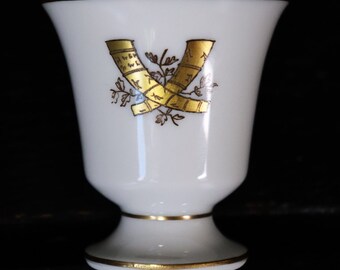 Royal Copenhagen Golden Horns 883 Egg Cup 9728 Art DK Gallehus RAR #W